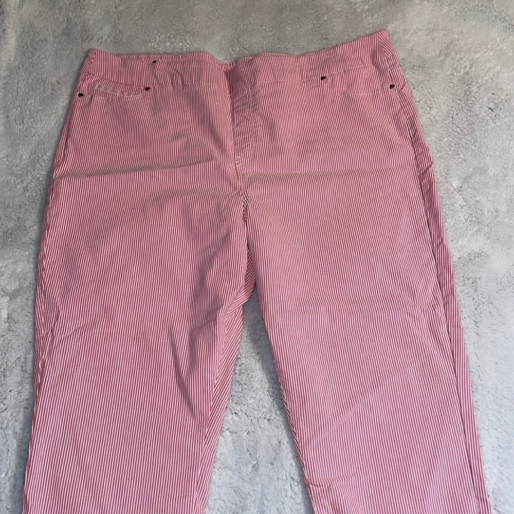 Striped Mario Serrani pull on pants XXL